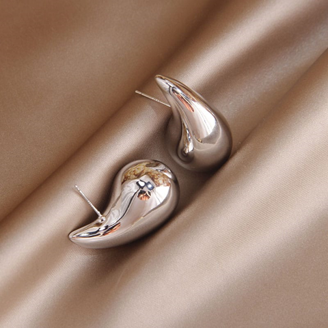 Aros Gota Dorado y Plateado