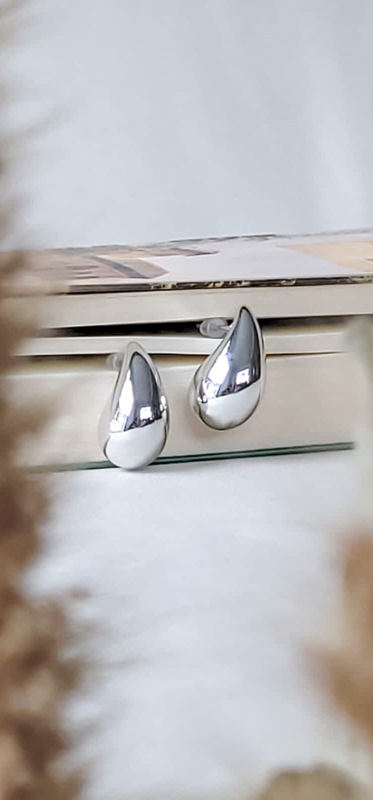 Aros Gota Dorado y Plateado