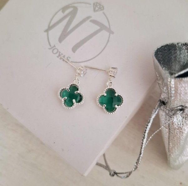 Aros Esmeralda - Acero Blanco