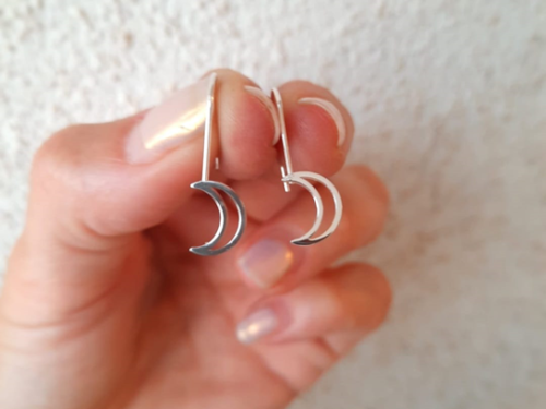 Aros gancho Luna - Acero Blanco2 Aros gancho Luna - Acero Blanco