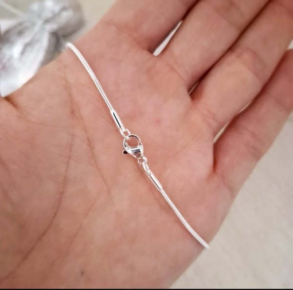 Cadena Cola de Rata - Acero Blanco