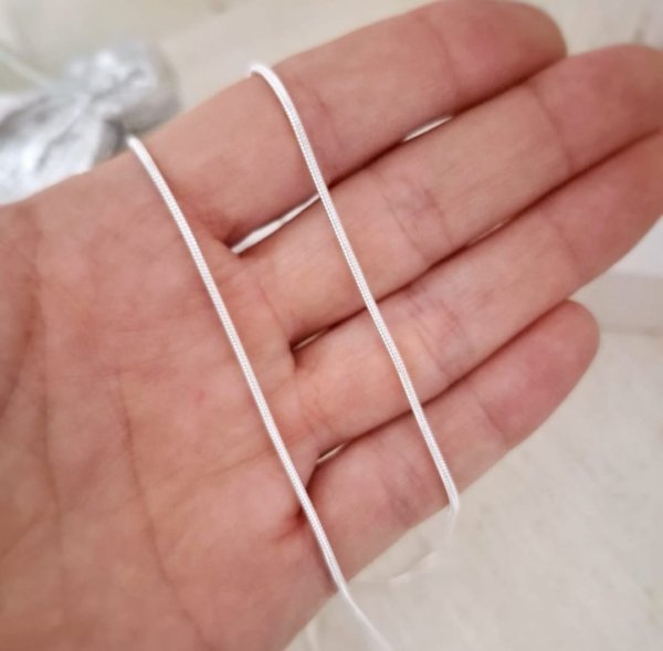 Cadena Cola de Rata - Acero Blanco