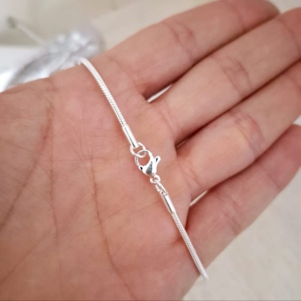 Cadena Cola de Rata - Acero Blanco