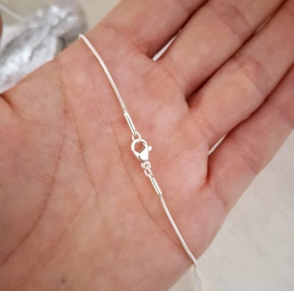 Cadena Cola de Rata - Acero Blanco