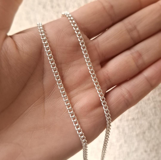 Cadena Lita de Acero Blanco.