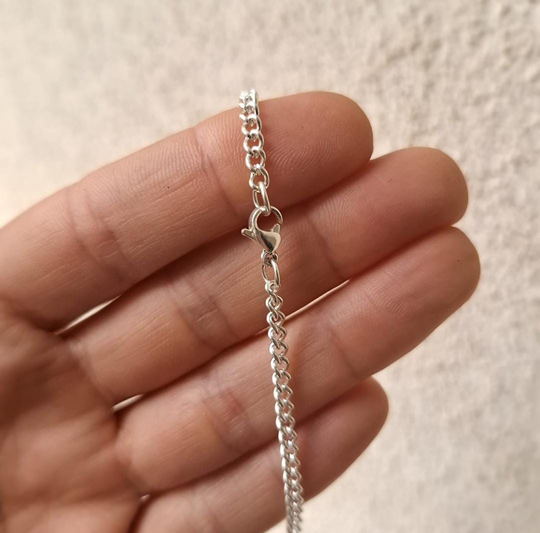 Cadena Lita de Acero Blanco.