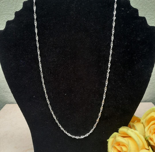 Cadena Solcito en Acero Blanco