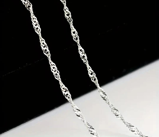 Cadena Solcito en Acero Blanco