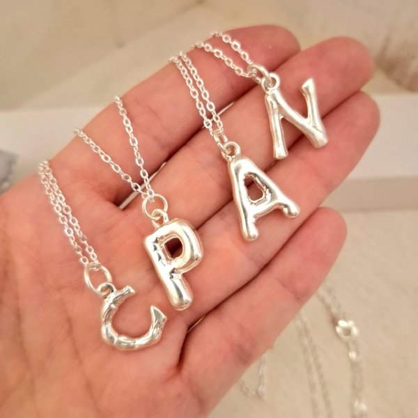 Colgante Inicial con Forma Ondulada - Acero Blanco