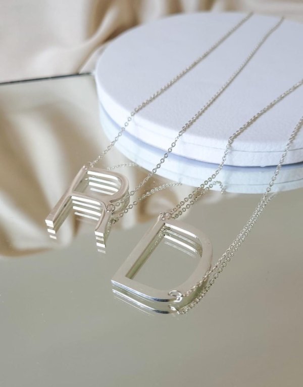 Colgante Inicial - Acero Blanco