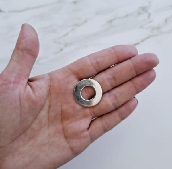 Dije Argolla Rusa Simple - Plata 925