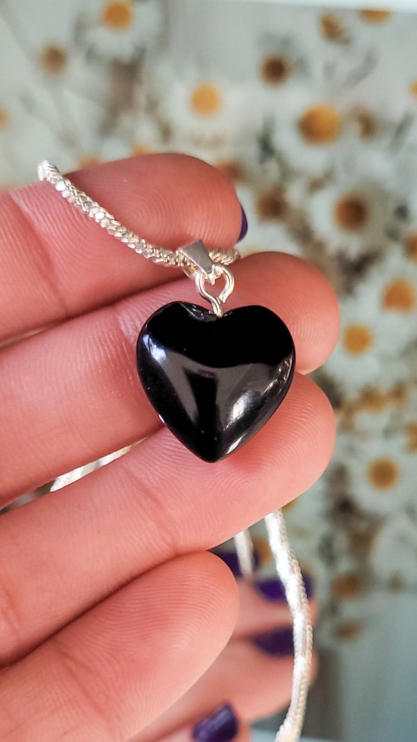 Dije Corazón Negro en Acero Blanco Dije Corazón Negro - Acero Blanco