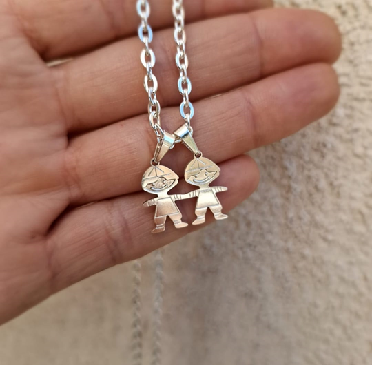 Dobles niños Acero Blanco2 Dobles niños Acero Blanco