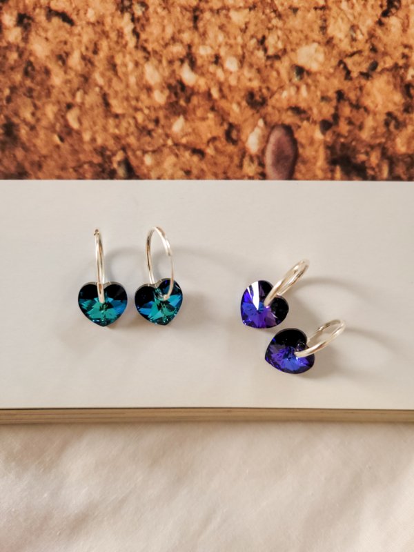 Joyas Natitere Argollas Corazones - Plata 925