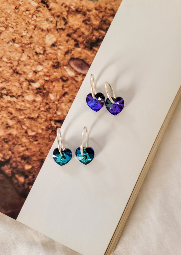 Joyas Natitere Argollas Corazones - Plata 925