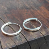 Argollitas Mini Lisas, en plata 925