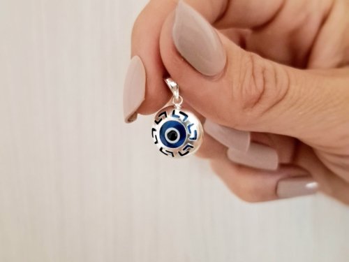 Dije Ojo Turco Circular - Plata 925