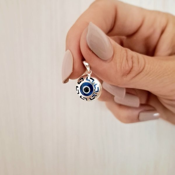 Dije Ojo Turco Circular - Plata 925