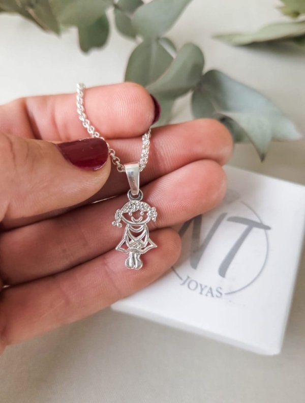 Dije Niña - Acero Blanco Dije Niña - Acero Blanco