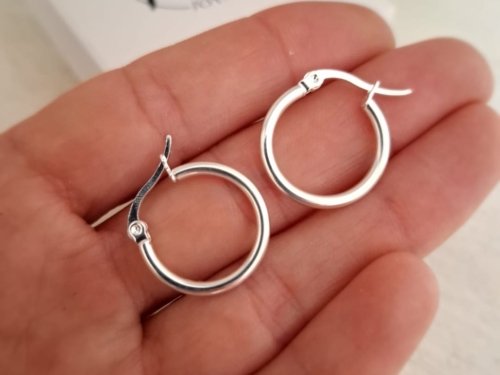 Argollas Circulares Argollitas Lisas - Acero Blanco