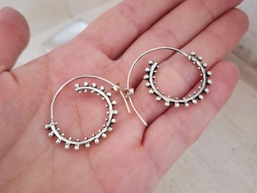 Argollas Espiral - Plata 925