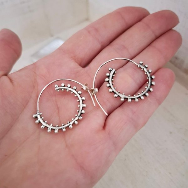 Argollas Espiral - Plata 925
