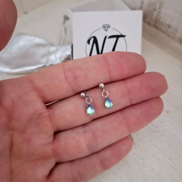 Aros Pasante Piedra - Plata 925