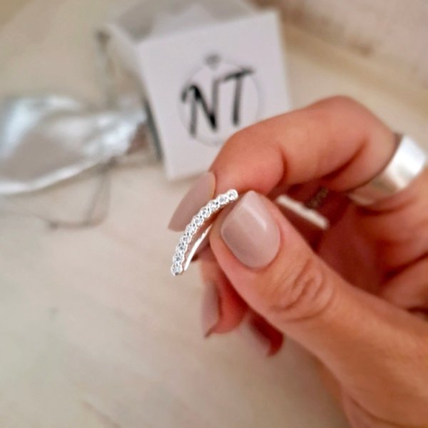 Aro Trepador Único con Puntos de Luz - Plata 925