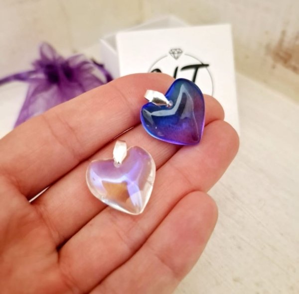 Natitere Joyas (3) Dije Corazón Color - Acero Blanco