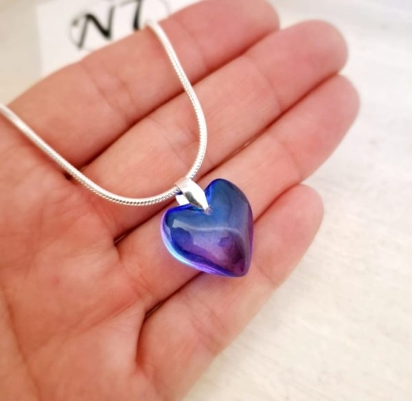 Natitere Joyas (4) Dije Corazón Color - Acero Blanco