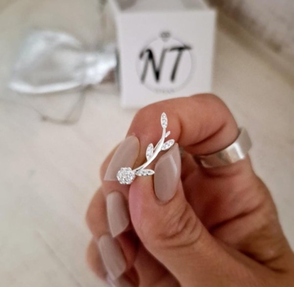 Aro Trepador Rosa - Plata 925