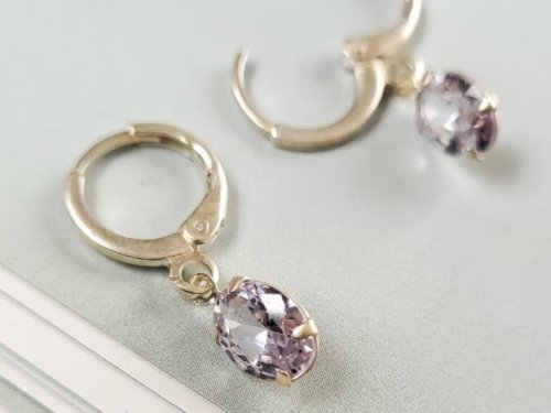 Aros Brisura Cristal Varios Diseños - Plata 925