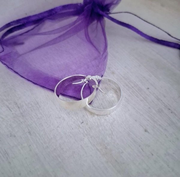 Argollas Juliet en Acero Blanco Argollas Juliet - Acero Blanco