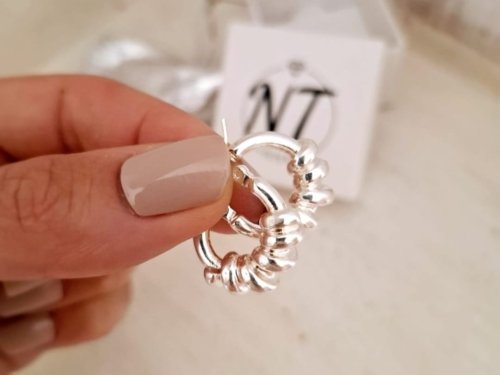 Argollas Peque - Acero Blanco Inflado