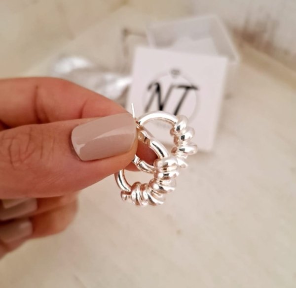 Argollas Peque - Acero Blanco Inflado