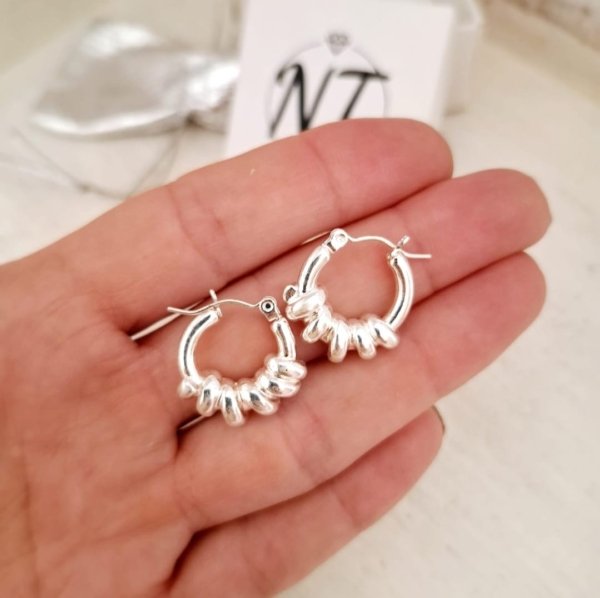 Argollas Peque - Acero Blanco Inflado