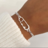 Pulsera Clip Brillo - Acero Blanco