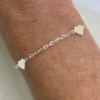 Pulsera Corazones - Acero Blanco