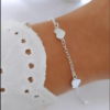 Pulsera Corazones - Acero Blanco