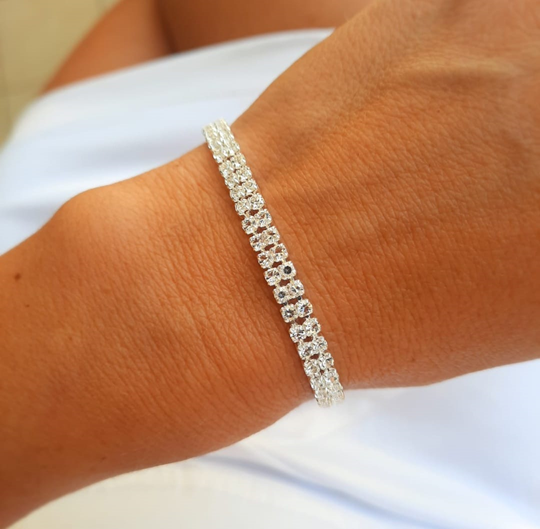 Pulsera Doble con Strass