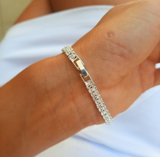 Pulsera Doble con Strass