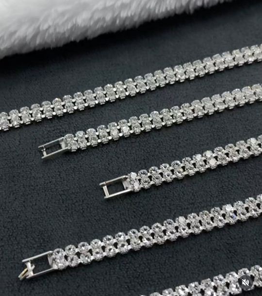 Pulsera Doble con Strass