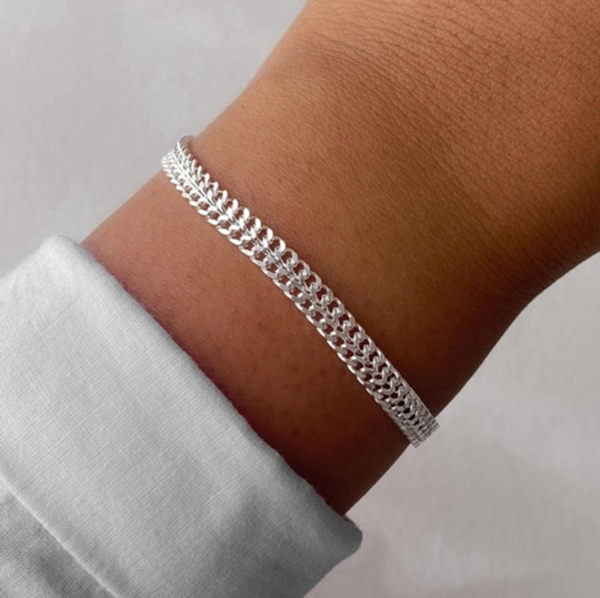 Pulsera Simo en Acero Blanco