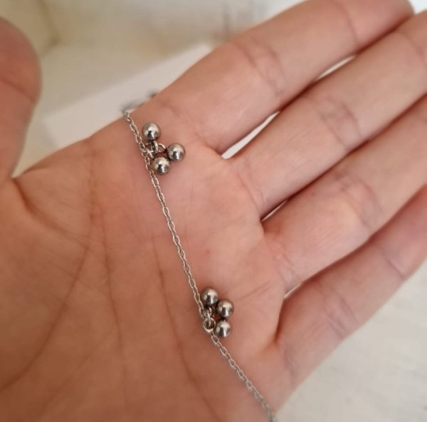 Tobillera Tres Bolitas - Acero Quirúrgico