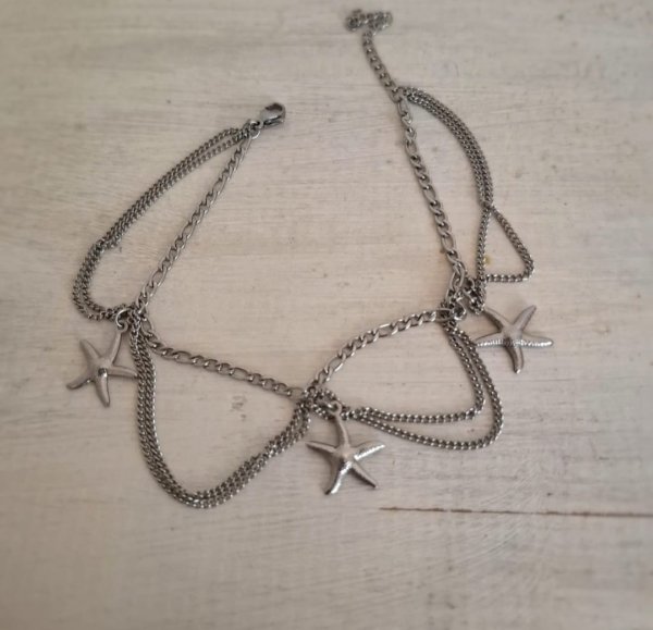 Tobillera Estrellas de Mar - Acero Quirúrgico