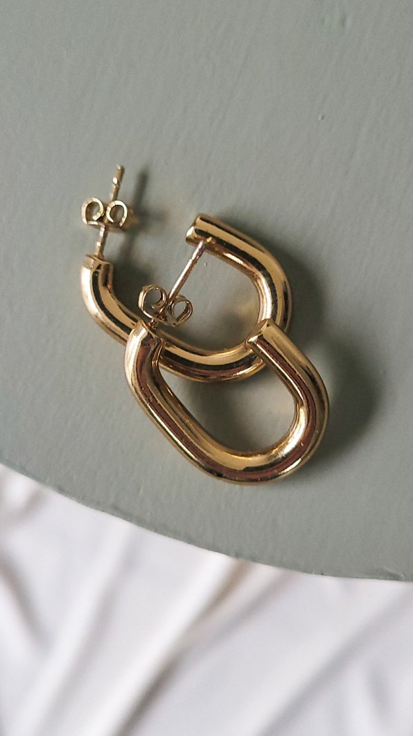 Aros Pasante Tuby  Redondos - Acero Dorado