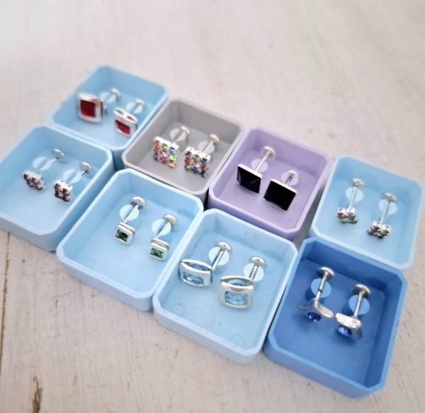 Abridores Cuadrados - Enchapados Plata 925