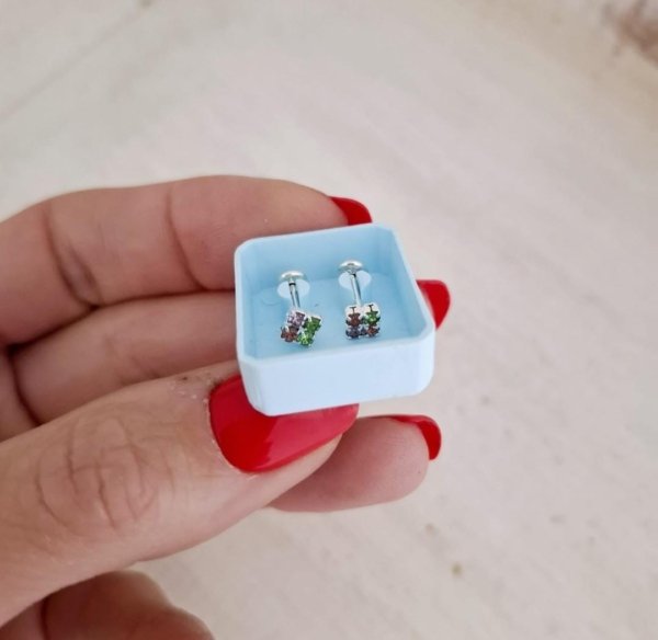 Abridores Cuadrados - Enchapados Plata 925