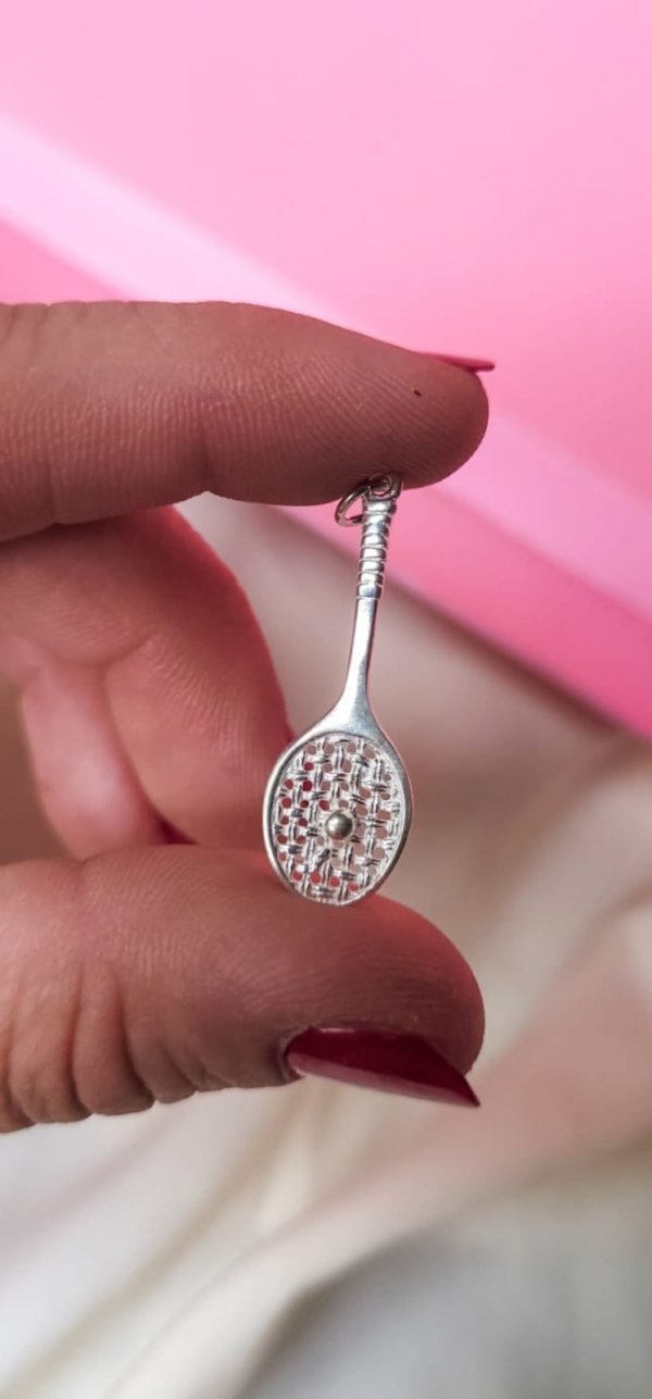 Dijes-Plata925 (2) Dije Tenis - Plata 925