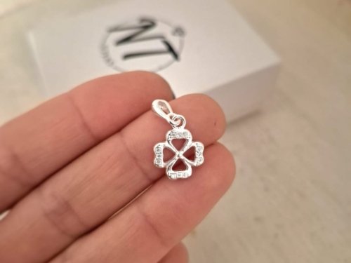 Dije Trébol con Puntos de Luz - Plata 925